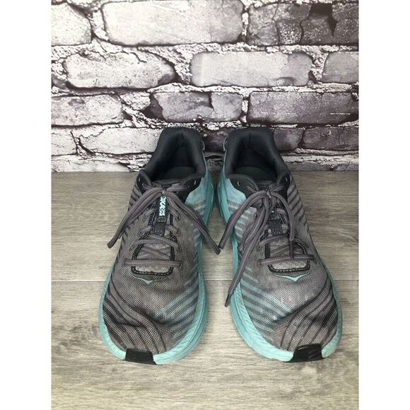 HOKA ONE ONE Rincon Charcoal Gray Aqua Blue Running Shoes Women 10.5M US/43 1/3 - Picture 14 of 16